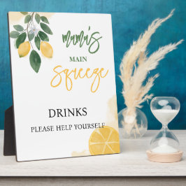Lemon Mamas Squeeze Drinks Schild Babydusche Fotoplatte