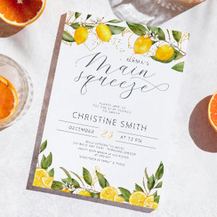 Lemon Mamas wichtigste Squeeze-Baby-Dusche Einladung