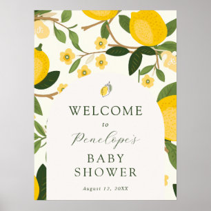 Lemon Mamas wichtigste Squeeze Baby Dusche Willkom Poster