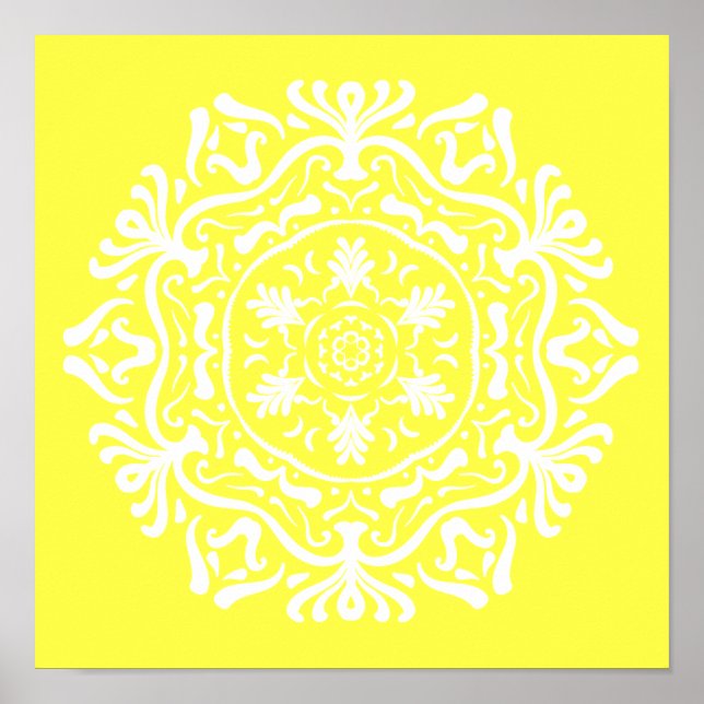 Lemon Mandala Poster (Vorne)