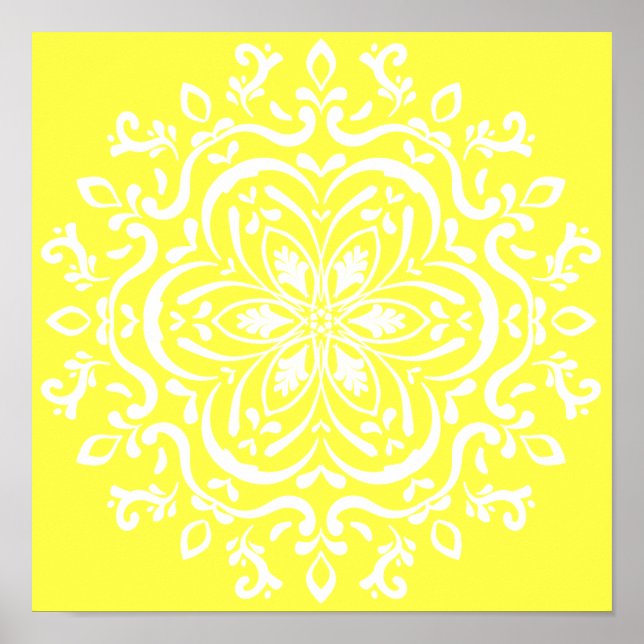 Lemon Mandala Poster (Vorne)
