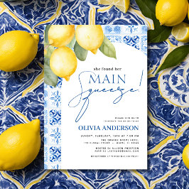 Lemon Mediterrane Hauptpresse Brautparty Einladung