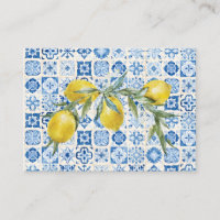 Lemon Mediterranean Blue Tile Bridal Registrierung
