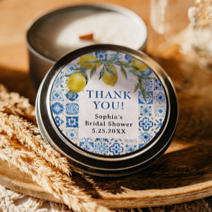 Lemon Mediterranean Blue Tile Stickers