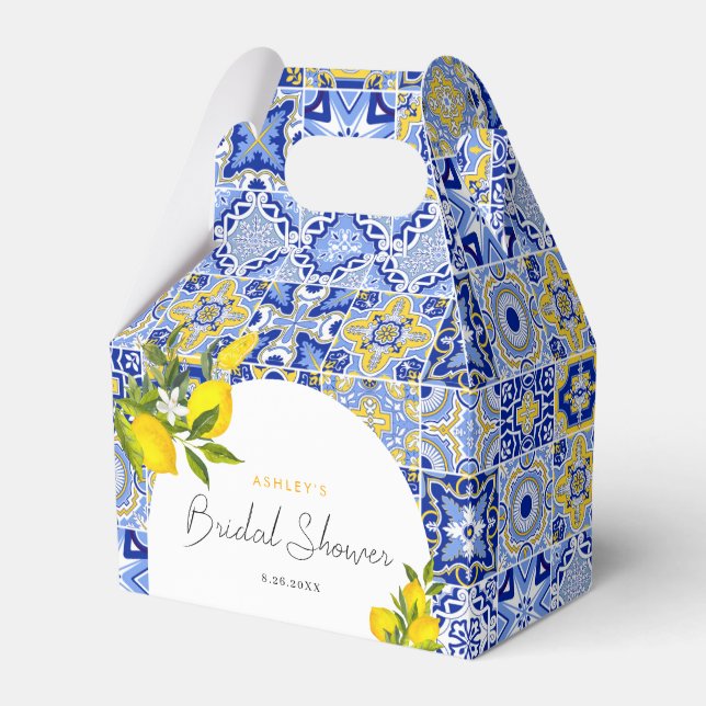 Lemon Mediterranean Boho Arch Brautparty Geschenkschachtel (Vorderseite)