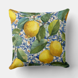 Lemon Mediterranean Decorative Throw Pillow  Kissen