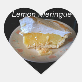 Lemon Meringue Herz-Aufkleber
