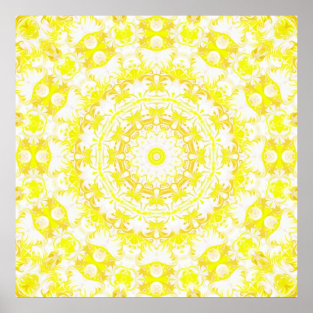 Lemon Meringue Kaleidoscope Poster (Vorne)