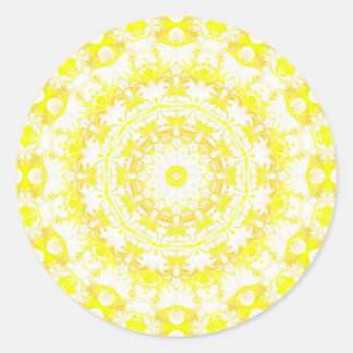 Lemon Meringue Kaleidoscope Runder Aufkleber