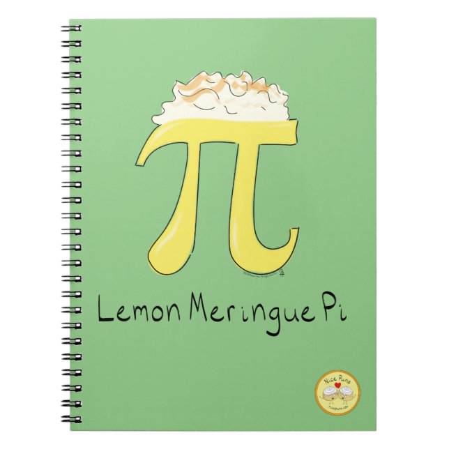 Lemon Meringue Pi Niedlich Mah Pi Day Notebook Notizblock (Vorderseite)