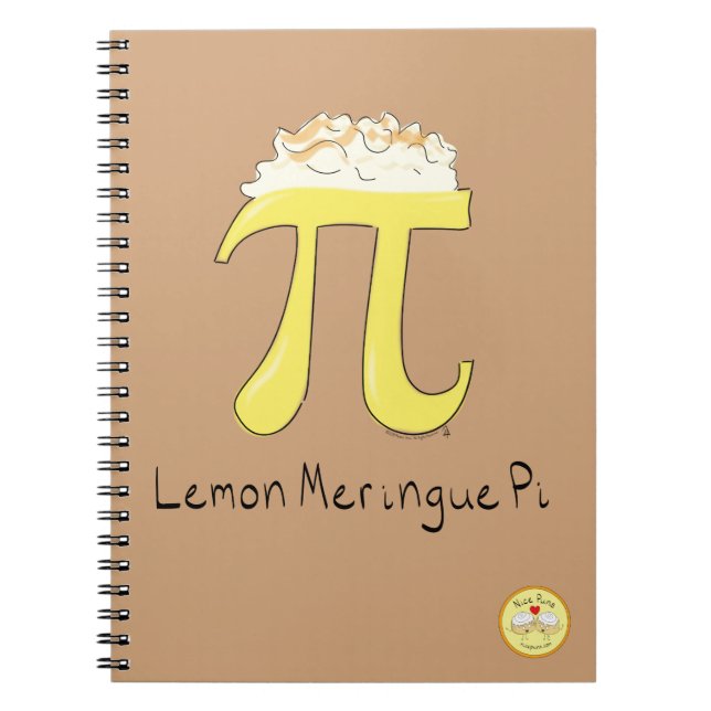 Lemon Meringue Pi Niedlich Mah Pi Day Notebook Notizblock (Vorderseite)