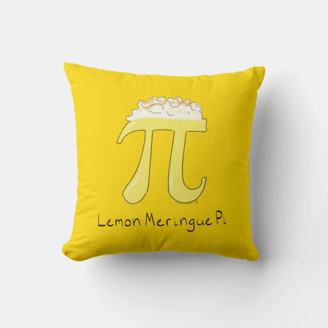 Lemon Meringue Pi Niedlich Mah Pi Day Pillow Kissen (Vorderseite)