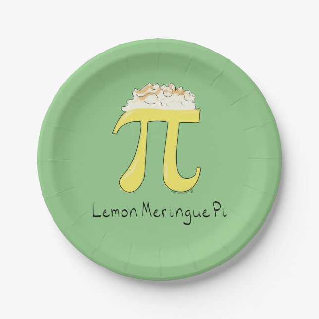 Lemon Meringue Pi Niedlich Math Party Paper Teller (Vorderseite)