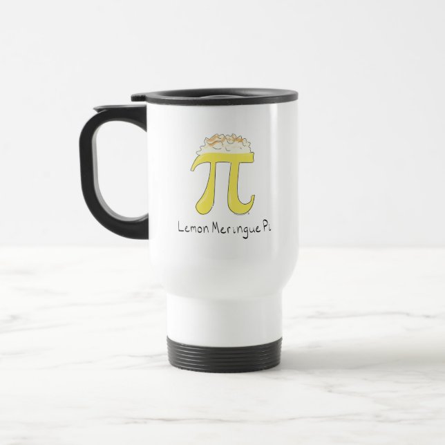 Lemon Meringue Pi Niedlich Mathe Coffee Travel Mug Reisebecher (Links)