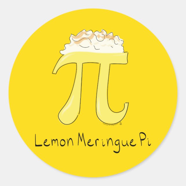 Lemon Meringue Pi Niedlich Mathe Pi Day Stickers (Vorderseite)