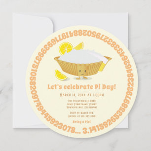 Lemon Meringue Pie Math Holiday Pi Day Einladung