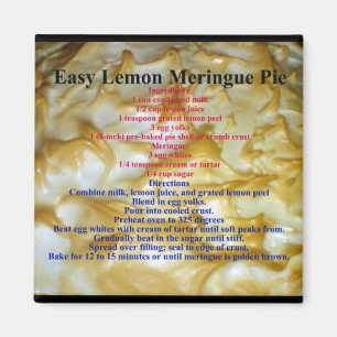 Lemon Meringue Pie Recipe Magnet