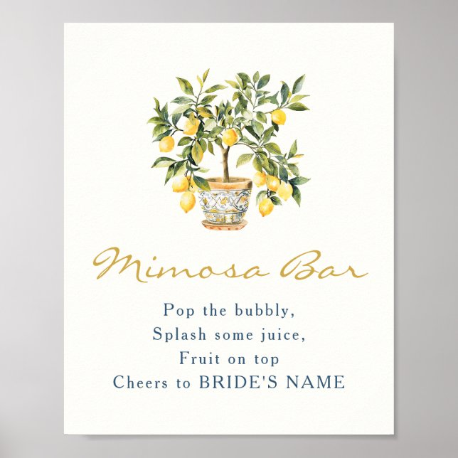 Lemon Mimosa Bar Poster (Vorne)