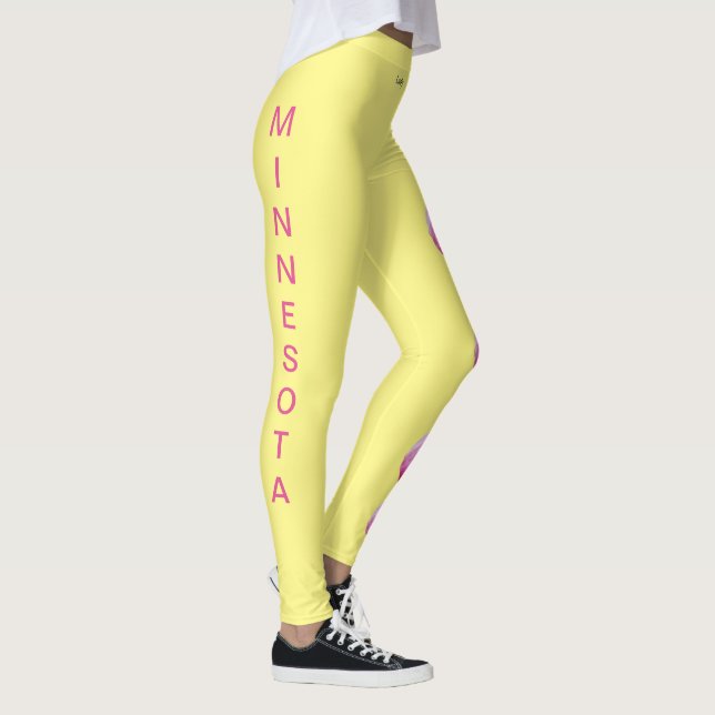 Lemon Minnesota Staat Lady Slipper Blume Leggings (Rechts)