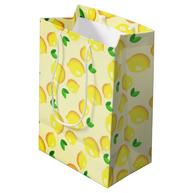 Lemon Mittlere Geschenktüte (Rückseite Schrägansicht)