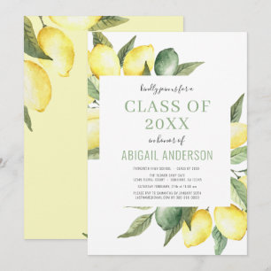 Lemon Modern Citrus Class of 2023 Abschluss Einladung