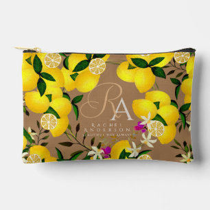 Lemon Monogram Brown Zubehörtasche