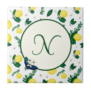 Lemon Monogram Fliese