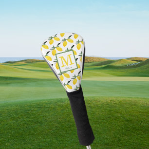 Lemon Monogram Name Golf Headcover