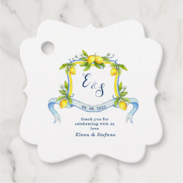 Lemon monogram Wappen wedding Danke dir Gefallen T Geschenkanhänger