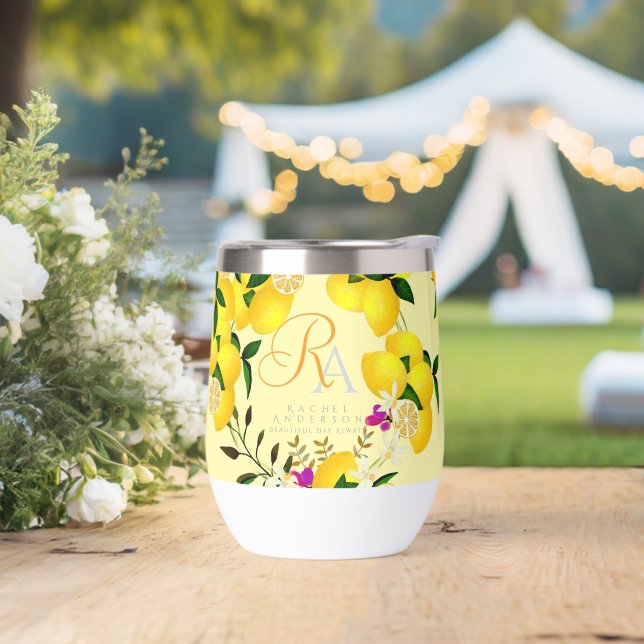 Lemon Monogram Yellow (Hochzeit)