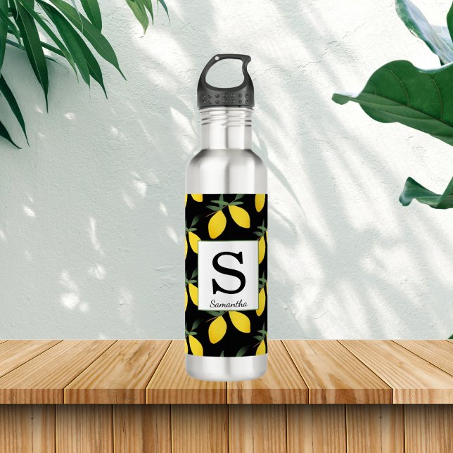 Lemon Monogramm Name Wasser Flasche Edelstahlflasche (Von Creator hochgeladen)