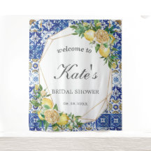 Lemon Mosaic Tiles Brautparty Begrüßungsgrundierun