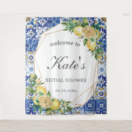 Lemon Mosaic Tiles Brautparty Begrüßungsgrundierun Wandteppich