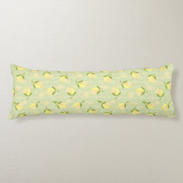 Lemon Motif Green Seitenschläferkissen