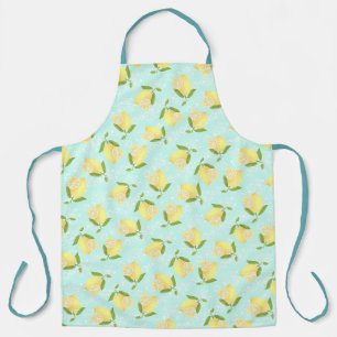 Lemon Motif Liebe Blue Schürze