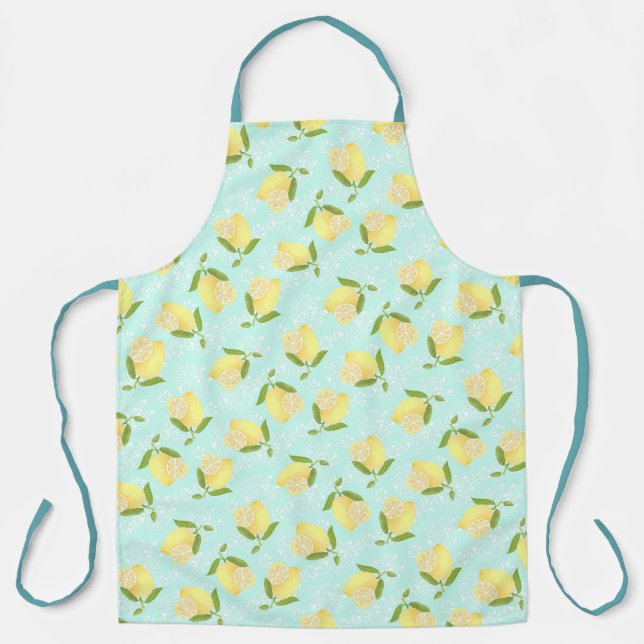 Lemon Motif Liebe Blue Schürze (Vorderseite)