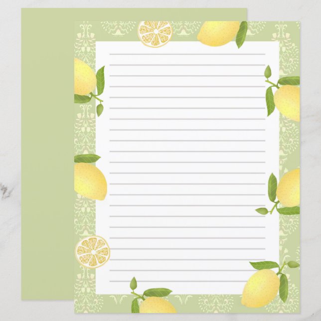 Lemon Motif Liebe Green (Vorne/Hinten)