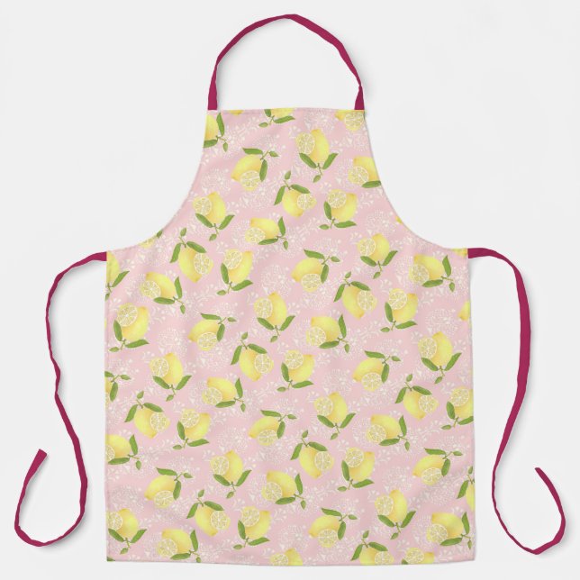Lemon Motif Liebe Peach Schürze (Vorderseite)