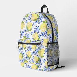 Lemon Motif Liebe White Bedruckter Rucksack