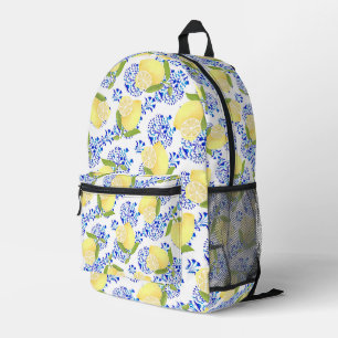 Lemon Motif Liebe White Bedruckter Rucksack