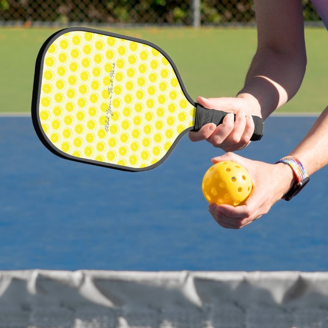 Lemon Muster Anpassen mit Ihrem Text Pickleball Schläger (InSitu)