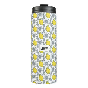 Lemon Muster kundenspezifisch monogramm tumbler Thermosbecher