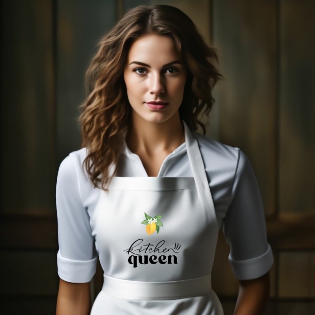 Lemon Muster Long White Lange Schürze (Lemon Pattern Long White Long Apron)