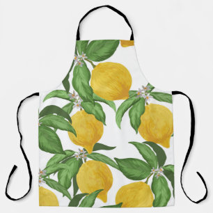 Lemon nahtlos Vintages Muster. Tropischer Obstbai Schürze
