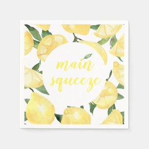 Lemon Napkins Main Squeeze Brautparty Serviette