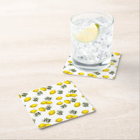 Lemon & Olive Botanische Art Muster