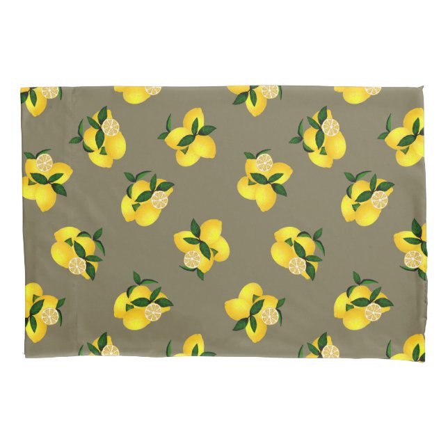 Lemon Olive Pillowcase Kissenbezug (Vorderseite)