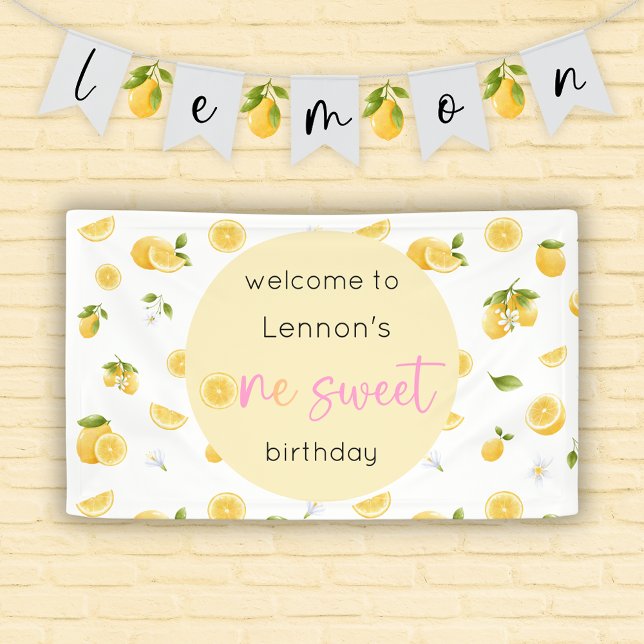 Lemon One Sweet Birthday Banner (Von Creator hochgeladen)
