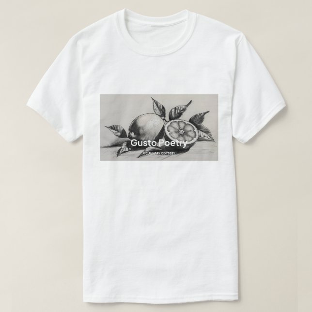 Lemon & Orange Gusto Poetry T-Shirt (Design vorne)