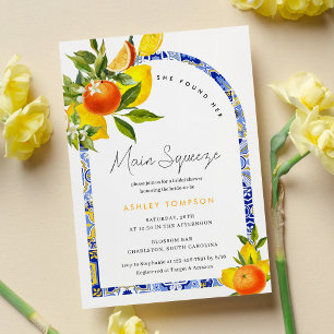 Lemon Orange Main Squeeze Bridal Dusche Einladung
